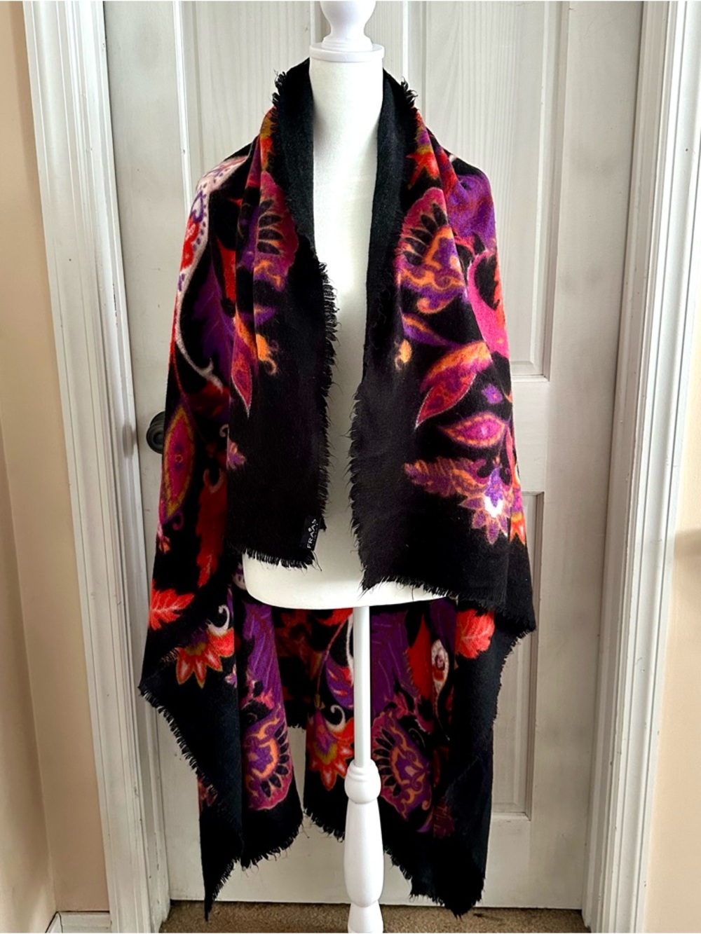 Fraas • Colorful Bright Paisley Floral Blanket Scarf